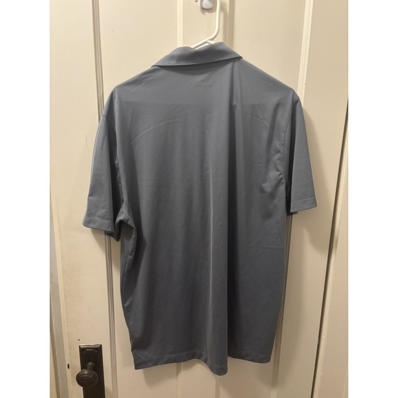 Nike JP Morgan Polo Shirt Men's Size Large Gray Golf Dri-Fit Embroidered Logo - Picture 4 of 4